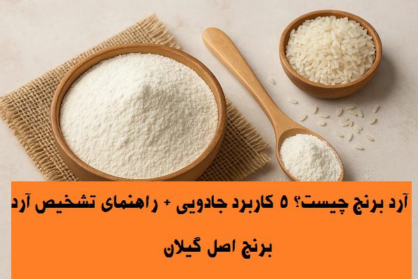 آرد برنج چیست؟ ۵ کاربرد جادویی + راهنمای تشخیص آرد برنج اصل گیلان